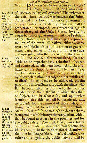 The Alien Enemies Act 