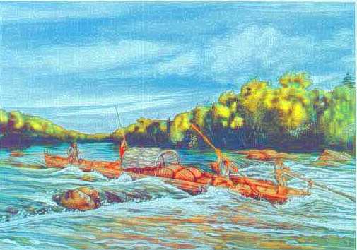 Batteau on James River early 1770s